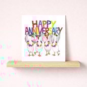 Anniversary Card - Happy Anniversary Geese