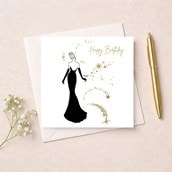 Birthday Card - Lady With Cocktail Birthday Card - Lady With Cocktail