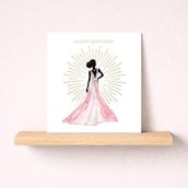 Birthday Card - Glowing Lady Birthday Card - Glowing Lady