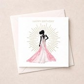 Birthday Card - Glowing Lady