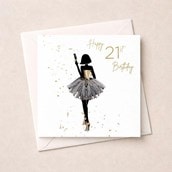 Age 21 Card - Lady With Drink Age 21 Card - Lady With Drink