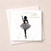 Sister Birthday Card - Lady With Drink Sister Birthday Card - Lady With Drink