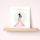 Grandma Birthday Card - Glowing Lady