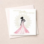 Grandma Birthday Card - Glowing Lady Grandma Birthday Card - Glowing Lady