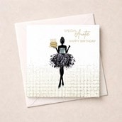 Auntie Birthday Card - Lady With Cake Auntie Birthday Card - Lady With Cake