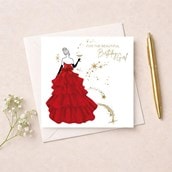 Birthday Card - For The Beautiful Birthday Girl Birthday Card - For The Beautiful Birthday Girl