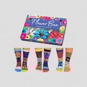 Six Flower Oddsocks in a Box