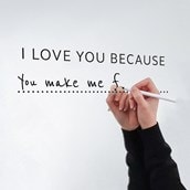 'I Love You Because' Mirror Sticker and Pen 'I Love You Because' Mirror Sticker and Pen