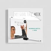 'My Goal This Week' Mirror Sticker and Pen 'My Goal This Week' Mirror Sticker and Pen