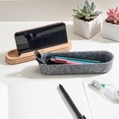 Felt Pencil Case and Phone Stand Felt Pencil Case and Phone Stand