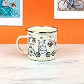Bikes Enamel Mug