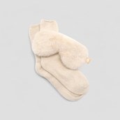 Faux Fur Sock and Eye Mask Set Faux Fur Sock and Eye Mask Set