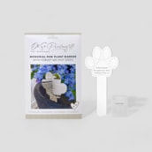 Paw Print Memorial Garden Planter & Forget Me Not Seeds Paw Print Memorial Garden Planter & Forget Me Not Seeds