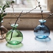 Wye Round Bud Vase | Blue Or Green Wye Round Bud Vase | Blue Or Green