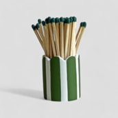 Hello Marilu Stripy Scalloped Match Stick Holders Hello Marilu Stripy Scalloped Match Stick Holders