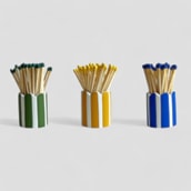 Hello Marilu Stripy Scalloped Match Stick Holders Hello Marilu Stripy Scalloped Match Stick Holders