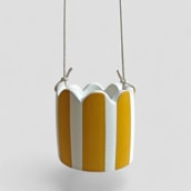 Hello Marilu Stripy Scalloped Hanging Plant Pots