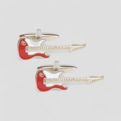 Red Guitar Cufflinks Red Guitar Cufflinks