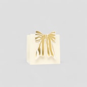 Gold Bow Ivory Gift Bag Gold Bow Ivory Gift Bag