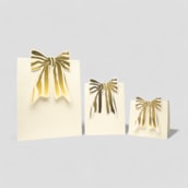Gold Bow Ivory Gift Bag Gold Bow Ivory Gift Bag