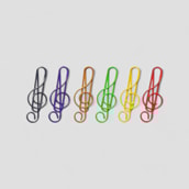 Musical Note Paper Clips