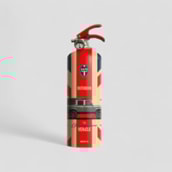 Fire Extinguisher - Union Jack Land Rover Defender Design