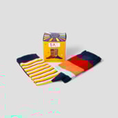 Two Pairs Of Mens Stripey Socks