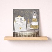 Wedding Day Card - Cake and Champagne