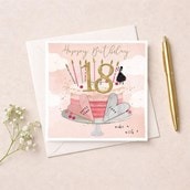 Age 18 Birthday Card - Birthday Cake