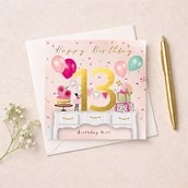 Age 13 Birthday Card - Birthday Party Age 13 Birthday Card - Birthday Party