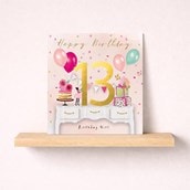 Age 13 Birthday Card - Birthday Party Age 13 Birthday Card - Birthday Party