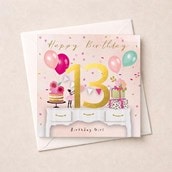Age 13 Birthday Card - Birthday Party