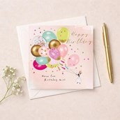 Birthday Card - Birthday Girls Balloons Birthday Card - Birthday Girls Balloons