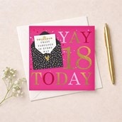 Age 18 Birthday Card - Yay 18 Today Age 18 Birthday Card - Yay 18 Today
