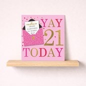 Age 21 Birthday Card - Yay 21 Today Age 21 Birthday Card - Yay 21 Today