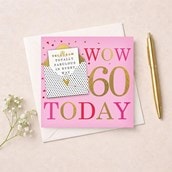 Age 60 Birthday Card - Yay 60 Today Age 60 Birthday Card - Yay 60 Today