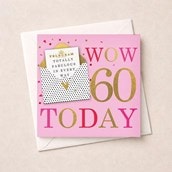 Age 60 Birthday Card - Yay 60 Today Age 60 Birthday Card - Yay 60 Today