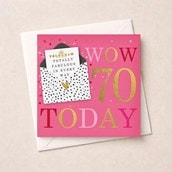 Age 70 Birthday Card - Yay 70 Today