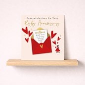 Ruby Anniversary Card - Telegram