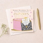 Godmother Birthday Card - Cake Godmother Birthday Card - Cake