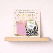 Godmother Birthday Card - Cake