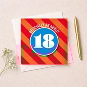 Beermat Age 18 Card - 18 Officially An Adult