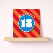 Beermat Age 18 Card - 18 Officially An Adult Beermat Age 18 Card - 18 Officially An Adult