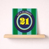 Beermat Age 21 Card - 21 Let's Celebrate Beermat Age 21 Card - 21 Let's Celebrate