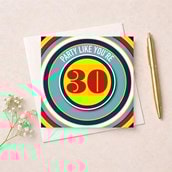 Beermat Age 30 Card - Party Like You're 30
