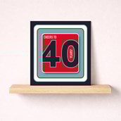 Beermat Age 40 Card - Cheers To 40 Years Beermat Age 40 Card - Cheers To 40 Years