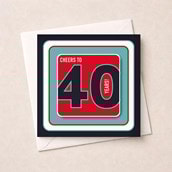 Beermat Age 40 Card - Cheers To 40 Years