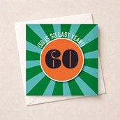 Beermat Age 60 Card - 50 Is So Last Year - 60 Beermat Age 60 Card - 50 Is So Last Year - 60