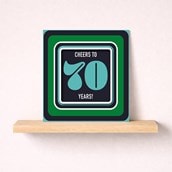 Beermat Age 70 Card - Cheers To 70 Years Beermat Age 70 Card - Cheers To 70 Years