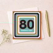 Beermat Age 80 Card - 80 Tremendous Years